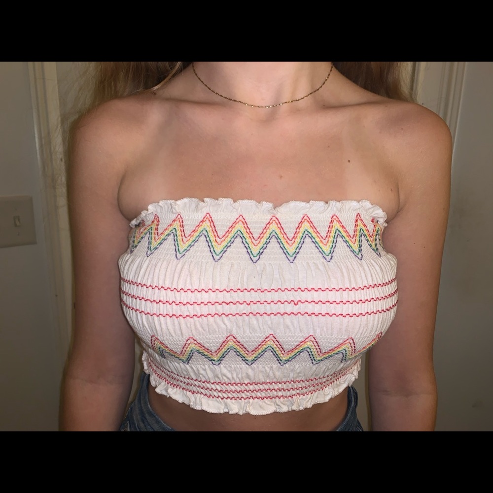 Rainbow cropped top!